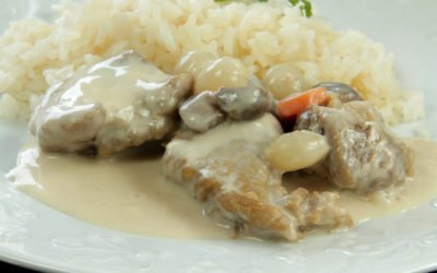 Blanquette de veau et son riz pilaf