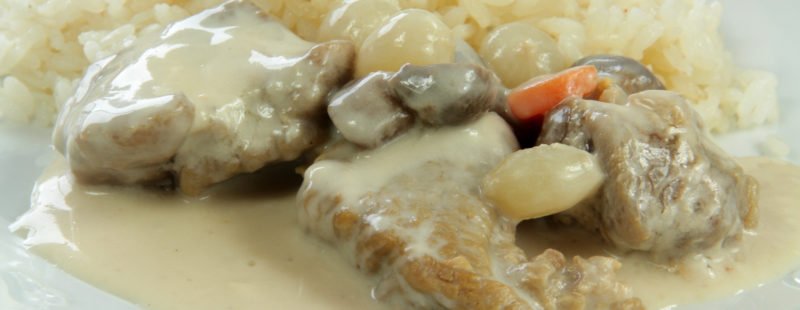 Blanquette de veau et son riz pilaf