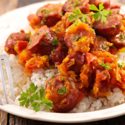 rougail saucisse, spécialité créole