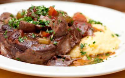 Osso bucco, purée et petits légumes